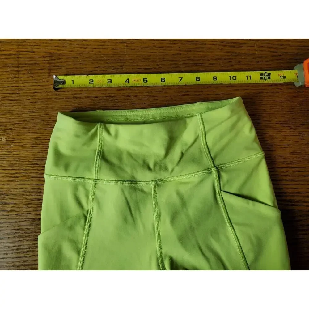 Lululemon‎ 2 Time To Sweat Leggings 23 Inch Lemon Yellow Luxtreme LW6AZHS